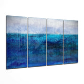 Blue Horizon 4 Pieces Mega Glass Wall Art (59"x36") | Insigne Art Design.